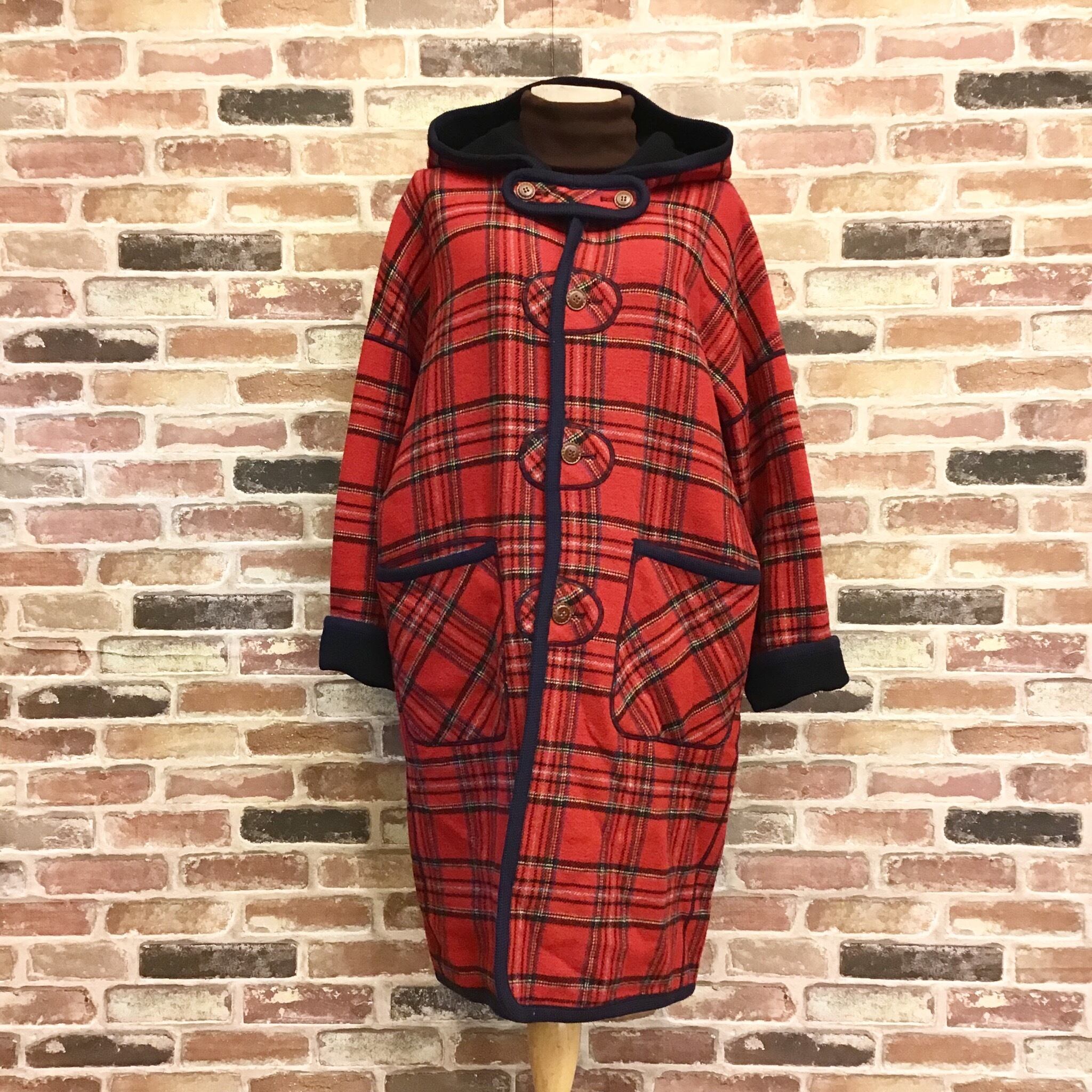 Reversible Red Navy Long Coat