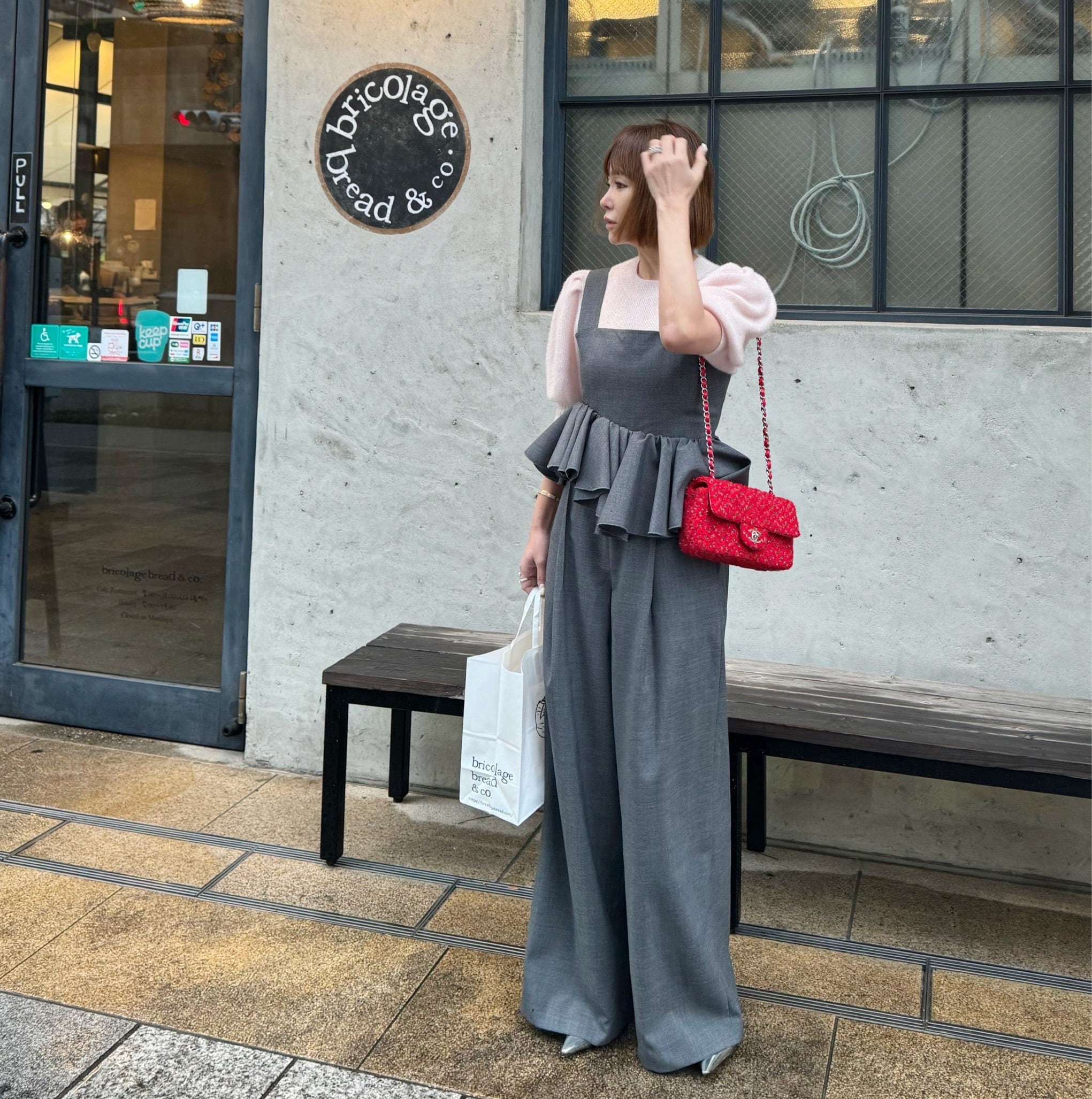 ラメニットプルオーバー Corinne ピンク | Cygne 