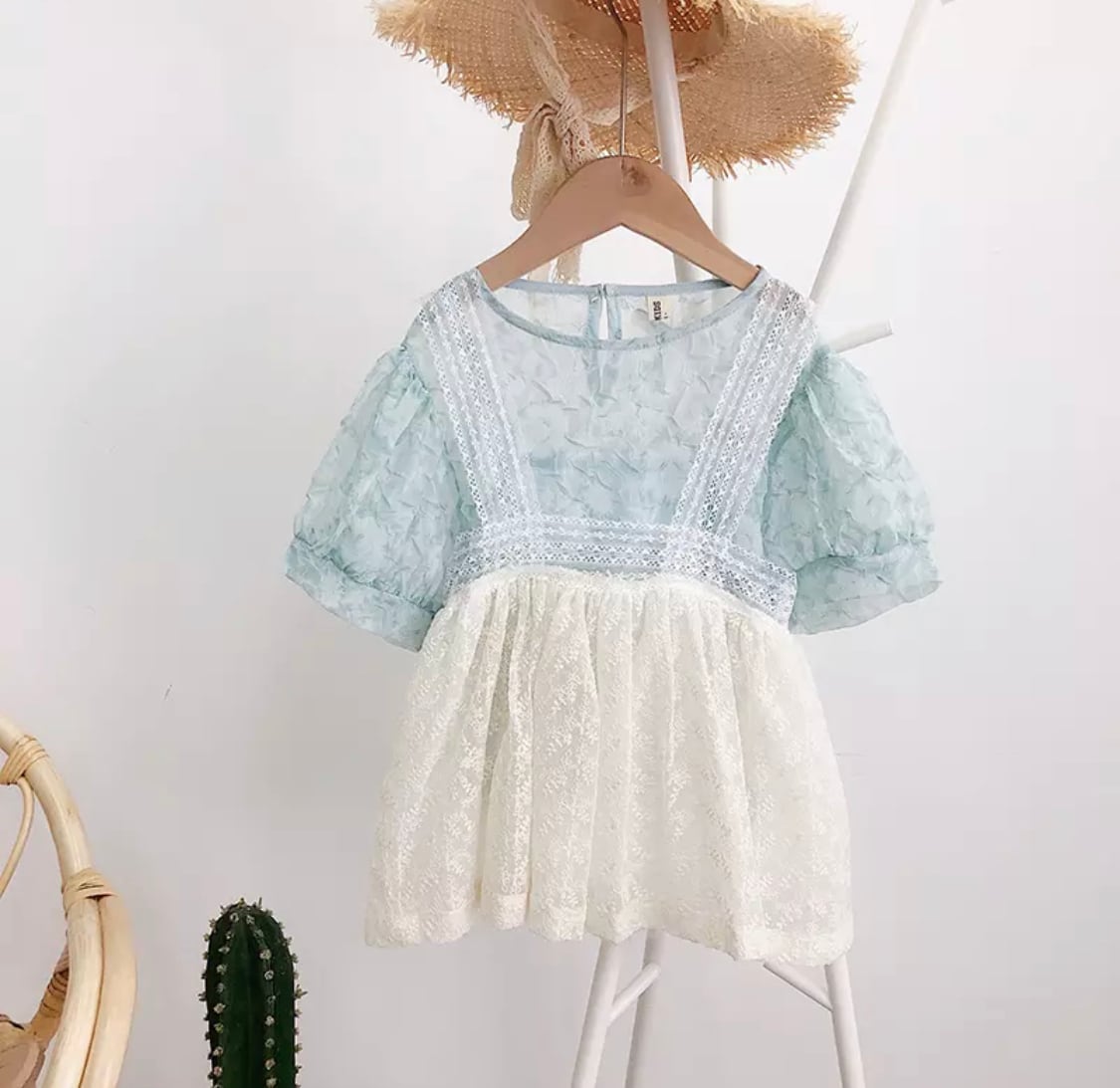 オーガンシーセットアップ》》》》》海外子供服 春 レース ガール プチプラ セットアップ