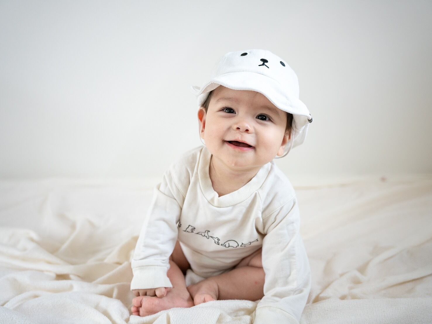 クマさんハット / 帽子 / 女の子 / 男の子 / ワンサイズ(頭囲〜48cm)( A〜H )