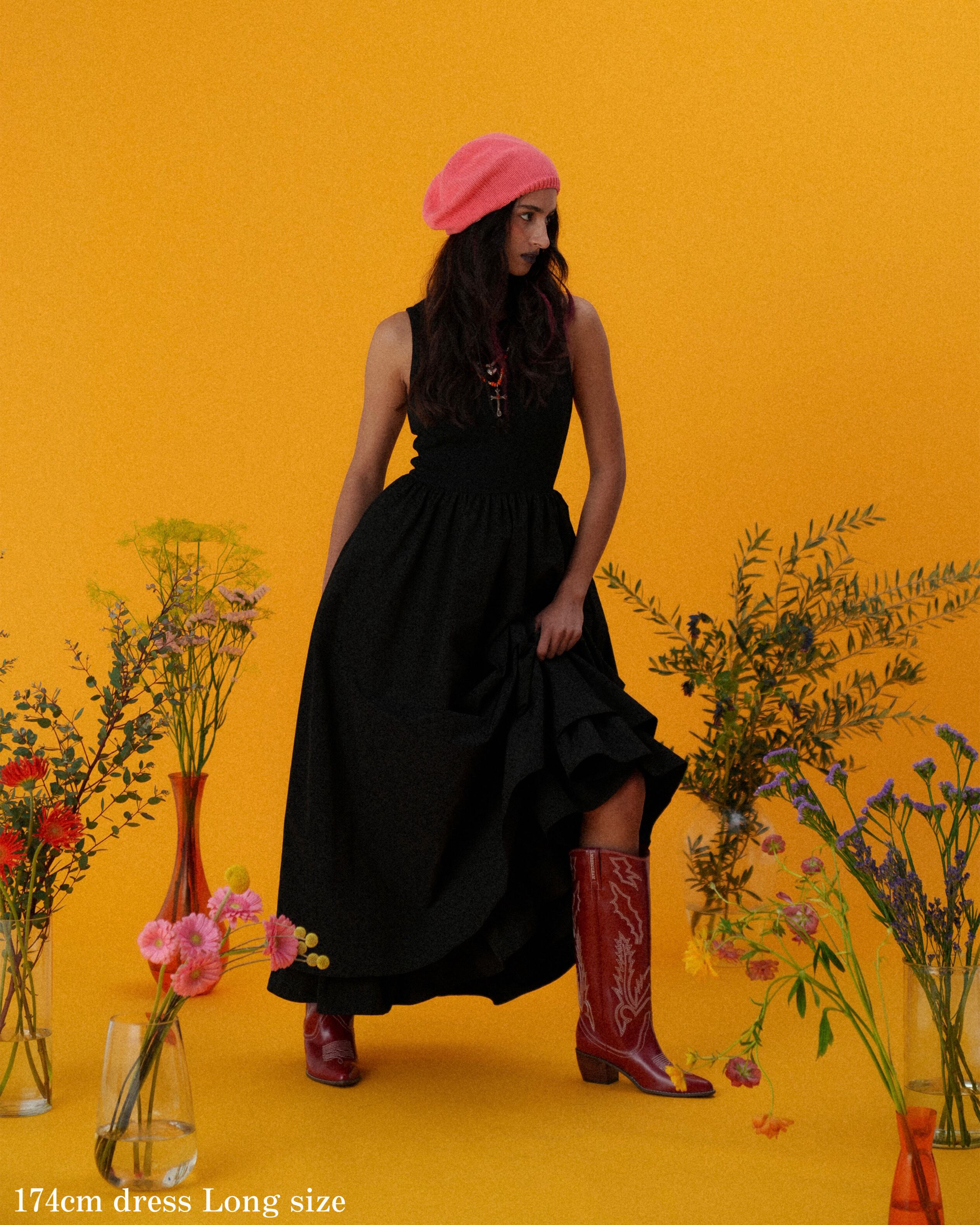 ambergleam アンバーグリームアートニットドレスジオメトリーロング