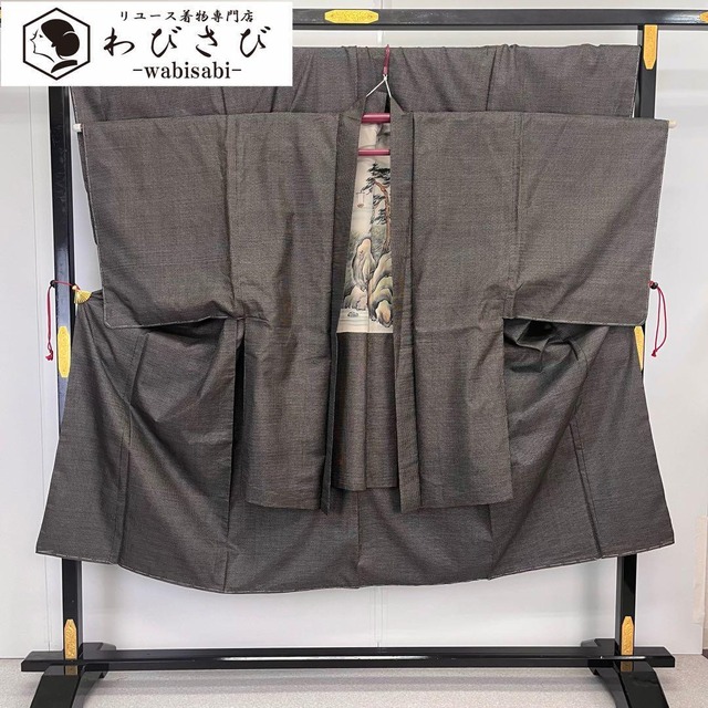 男着物 本場大島紬 アンサンブル 証紙付 100亀甲 藍泥染 空色 M  