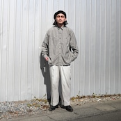 INTERIM / MILK PAINT VINTAGE WASH BLACK SHUTTLE CHAMBRAY HYPER BIG US NAVY WORK SHIRT TYPE2