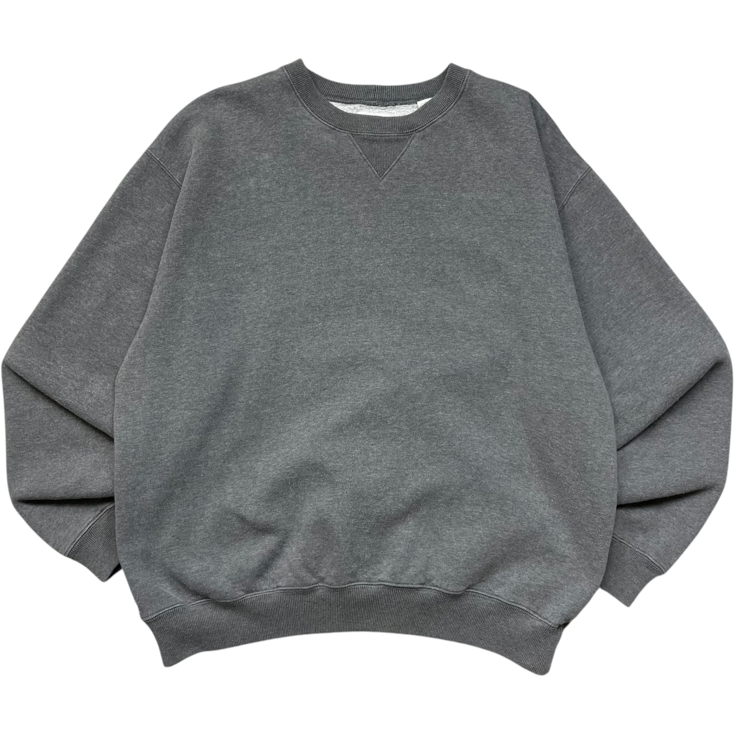 《S》OLD GAP オールドギャップ 無地 スウェット 前V グレー USA製 90年代 vintage no.5639