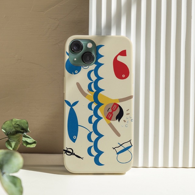 iPhoneケース 海 北欧レトロポップ｜レトロサーフ風スマホケース NOR088