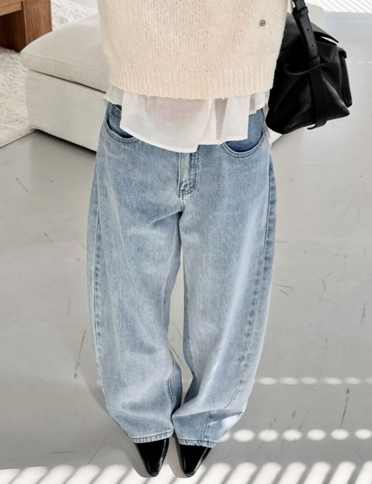 【新作5％OFF・3日間】Curve-Denim Jeans_onecolor