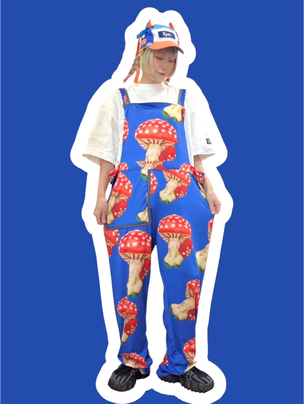 【8/28(金)20:00-9/3(木)23:59まで限定❣️】いっこの実 / オーバーオール(青/きのこ)