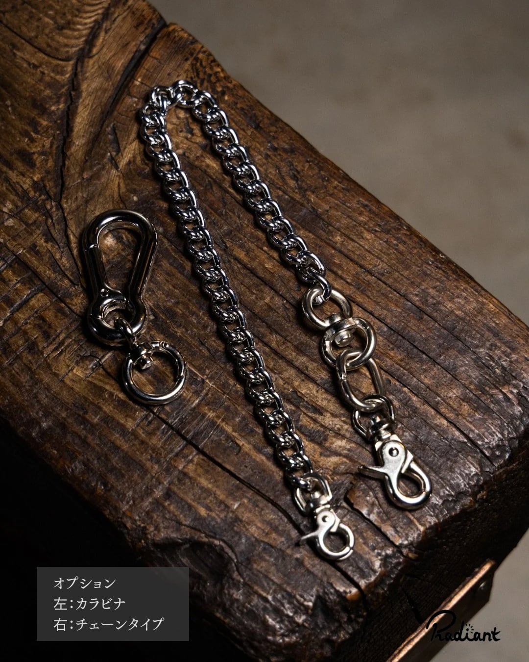 吊るせるお財布 / RW-17 【BLACK silver】 | radiant leatherworks