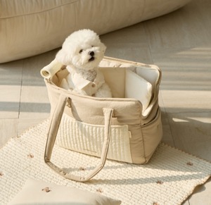 S/即納【ba＆ttang】Quilted pocket two in one shoulder bag (beige)