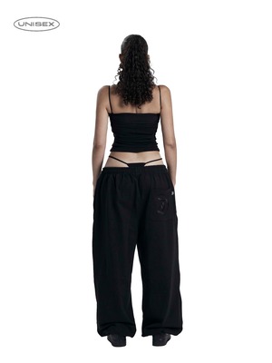 [ODOR] Molly wide jogger in black 正規品 韓国ブランド 韓国通販 韓国代行 韓国ファッション 日本 店舗