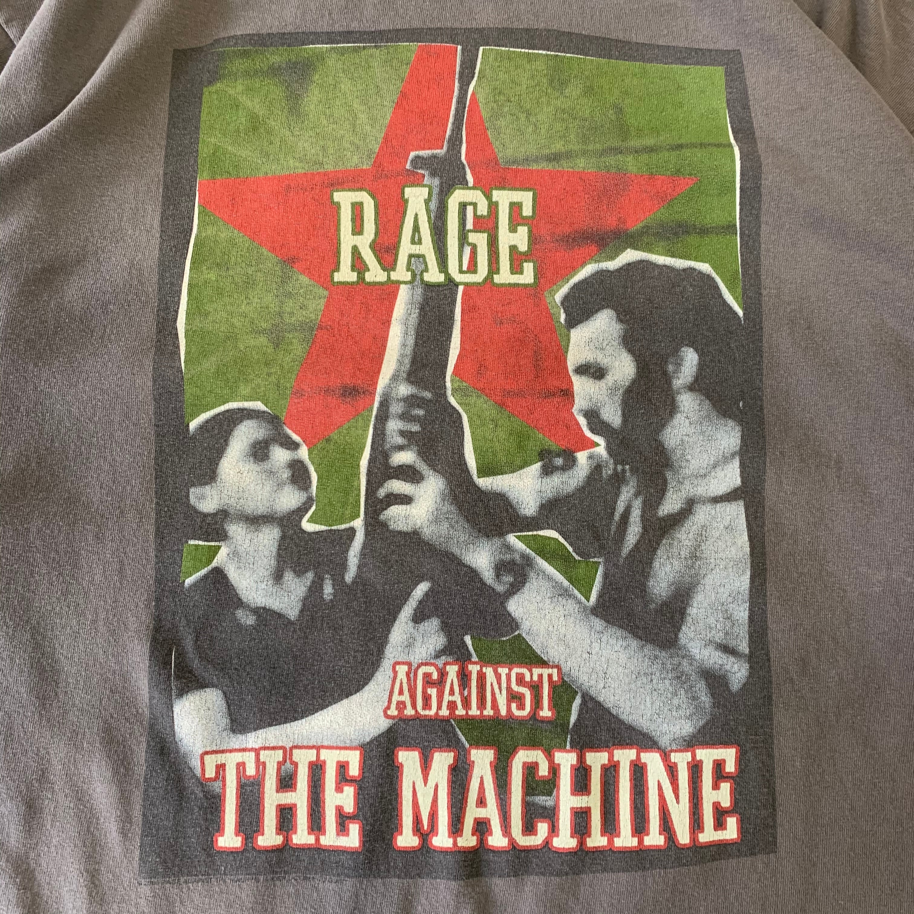 90年代 OPTIMA RAGE AGAINST THE MACHINE レイジアゲインストザマシーン バンドTシャツ バンT メンズXL ヴィンテージ /evb002382