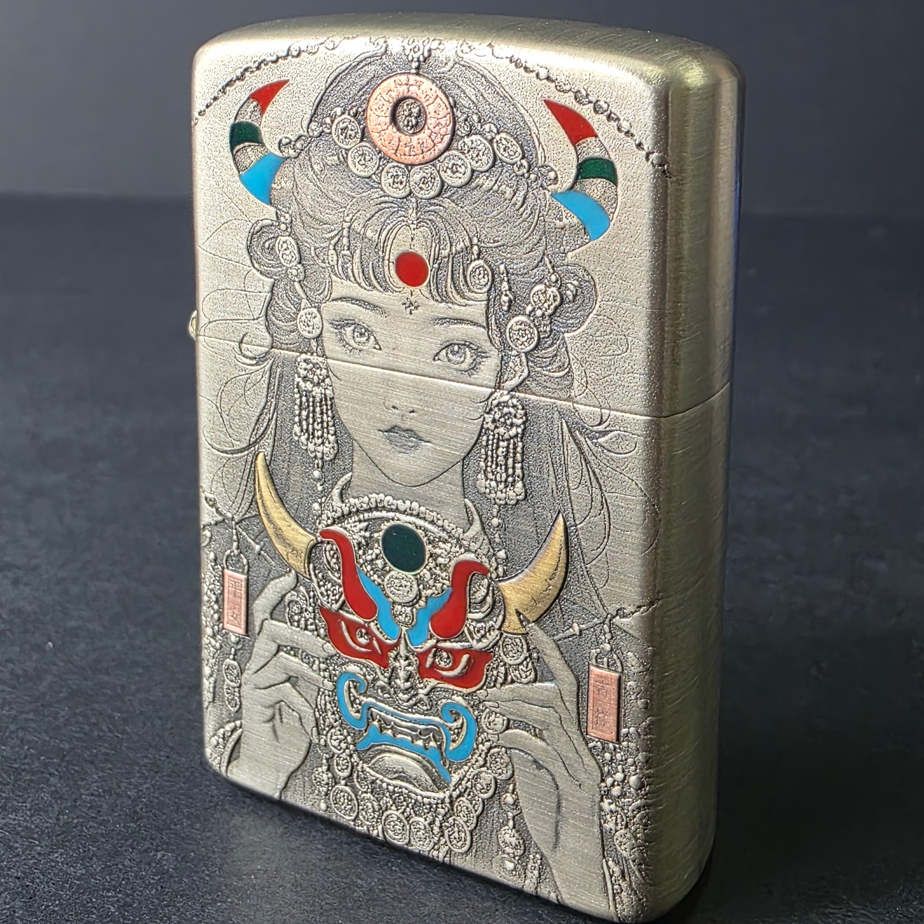or-22CHIEF オイルライター チベット ザキラム 女財神 富の女神 精巧 Or-22 CHIEF オイルライター チベット ザキラム 女財神 富の女神