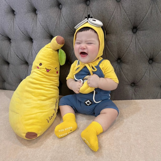 ベビー 　夏新作 韓国風　 ミニオン デザイン ロンパース セット