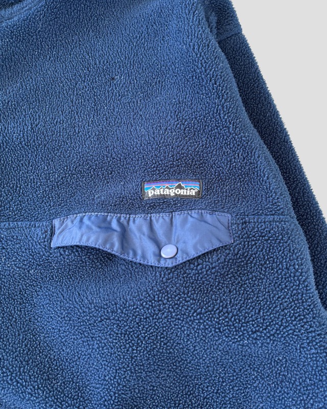 -Patagonia- Vintage 90s M Fleece snap T
