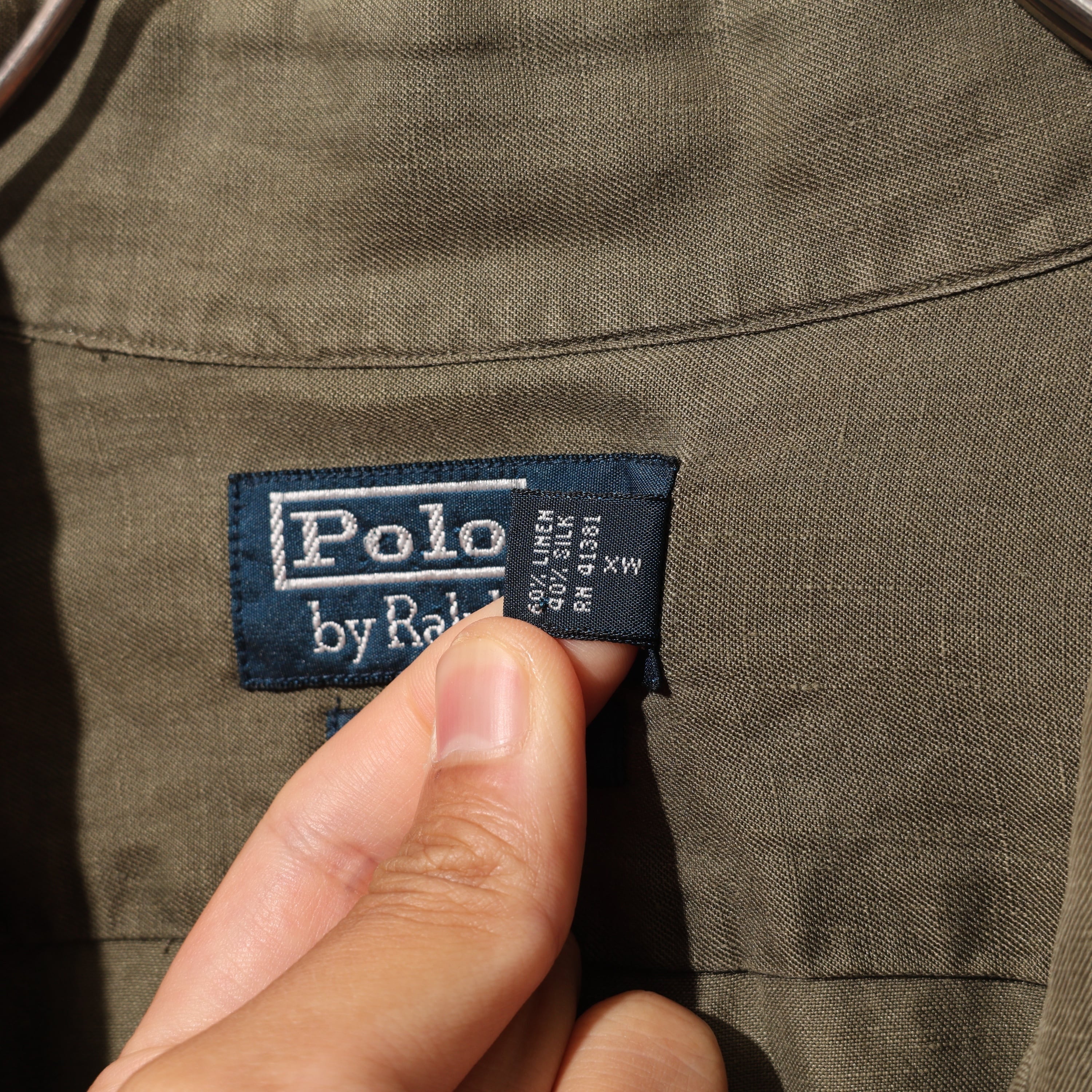 美品 XL Caldwell シルクリネン オリーブグリーン オレンジポニー Polo