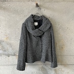 Wide-neck woven jacket
