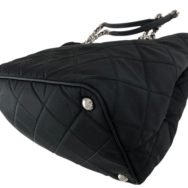 PRADA プラダ ハンドバッグ ブラック トライアングルロゴ キルティング チェーンハンドル 1BG740 vintage ヴィンテージ オールド vfbw8x