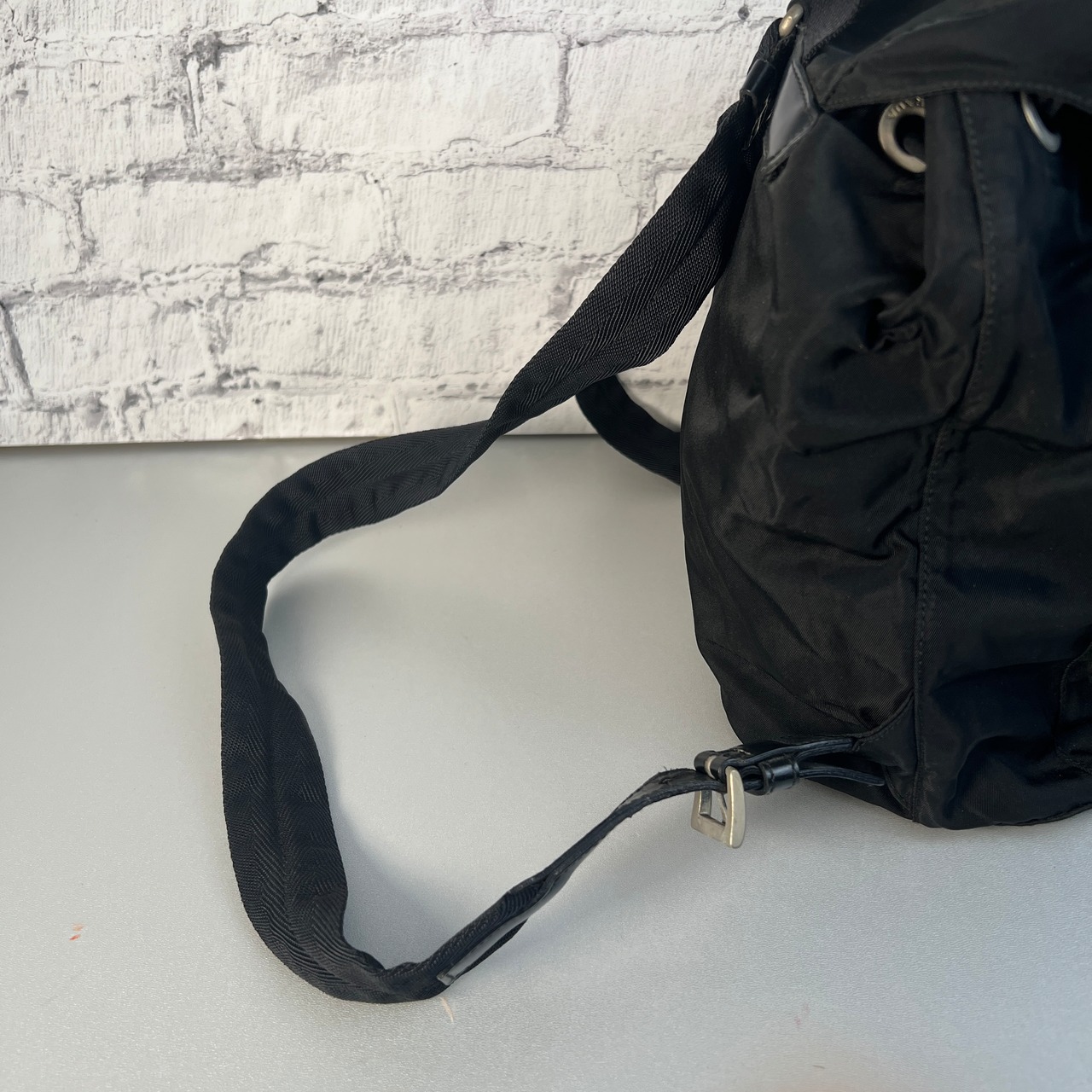 【最終処分SALE】PRADA プラダ   ナイロン リュック ブラック A-8828