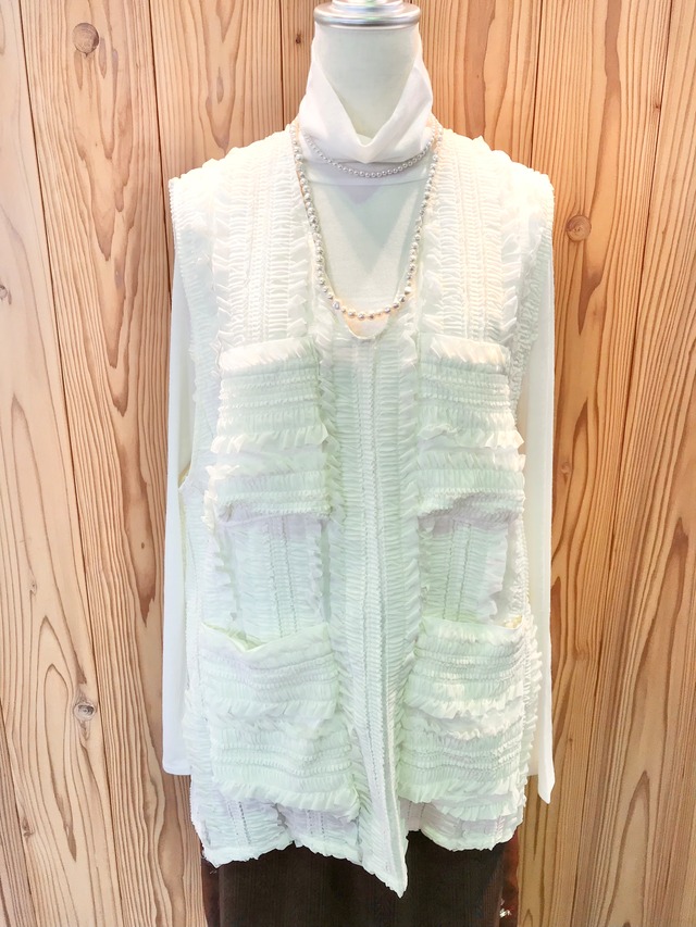 ☆再入荷【HiROMITHiSTLE】タック刺繍ジレ