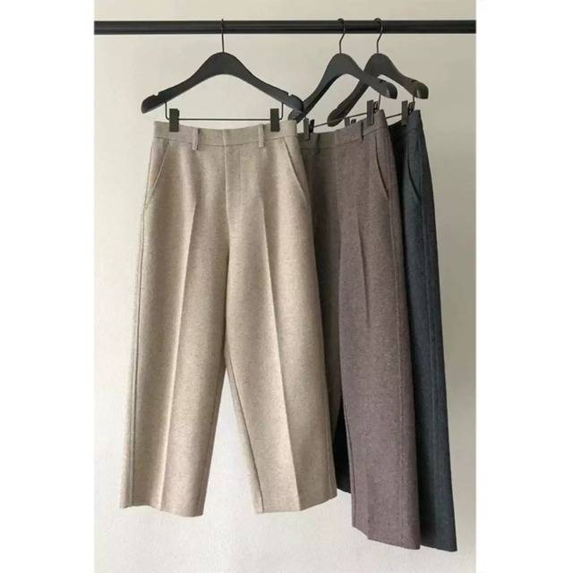 【センタープレスハイウエストパンツ】P00731