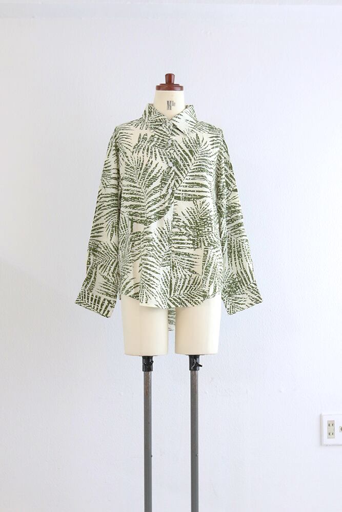 リーフ柄シャツ/ leaf pattern shirt (W26S1011H)