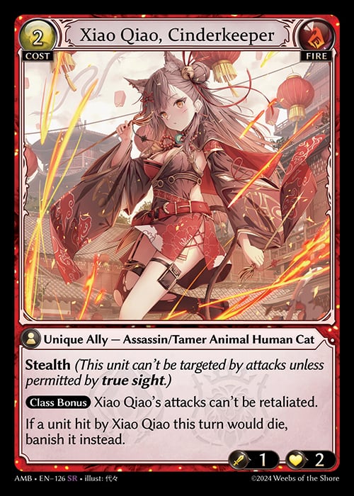 Foil》Xiao Qiao, Cinderkeeper[SR]《AMB-126》 | ハッピー商店