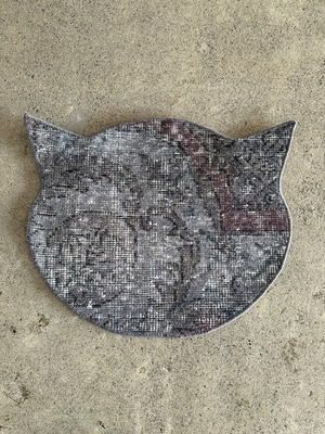 ヴィンテージ　トルコラグ　トルコ絨毯　キャットマット　50x40　CAT102