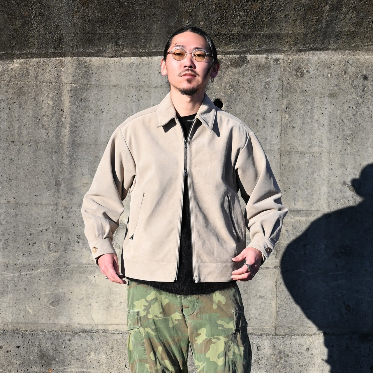 tangenet(タンジェネット)スエードレザージャケットstyle