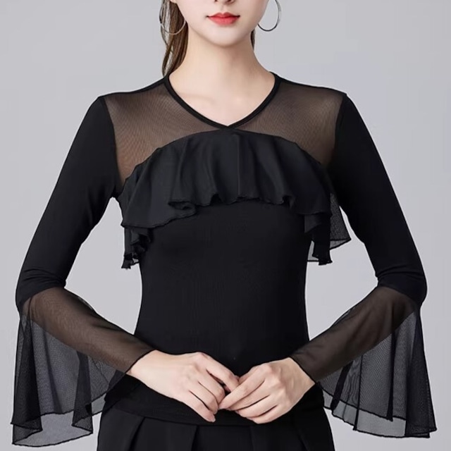 フリル ロングスリーブ ベルスリーブ カットソー　ds1489