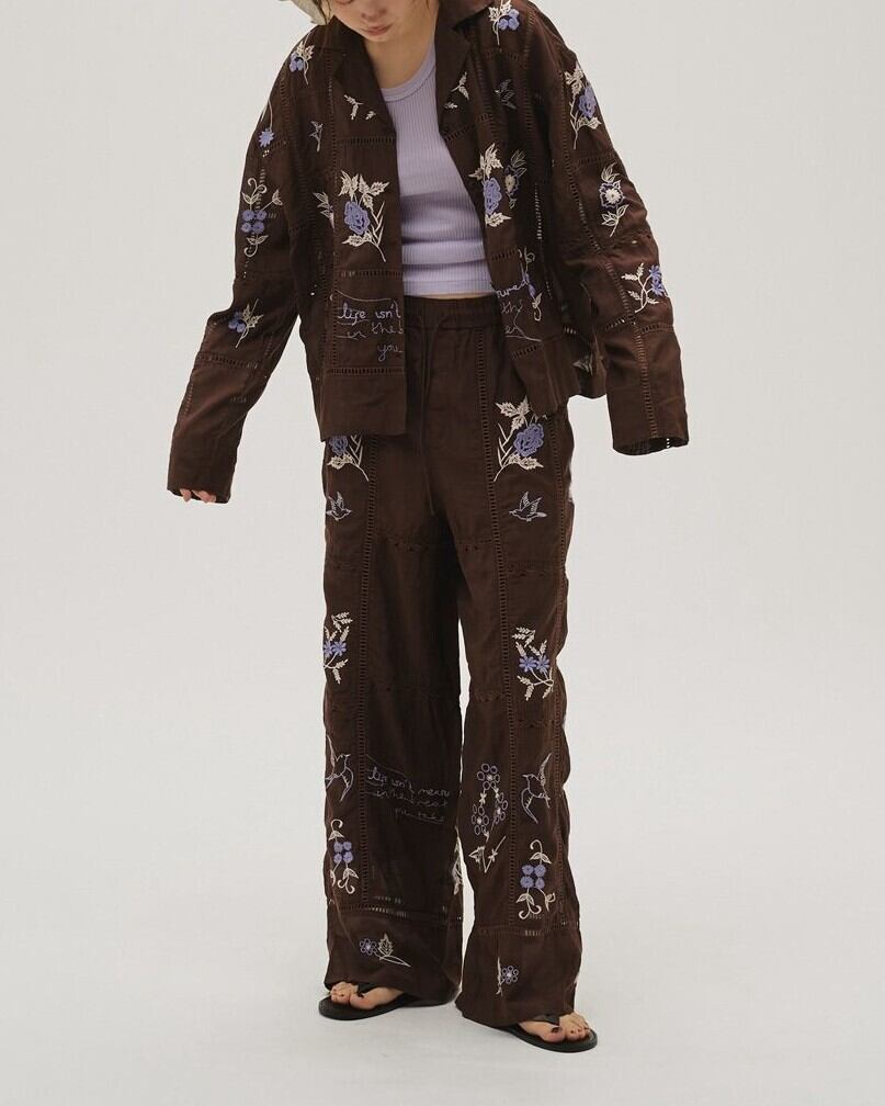 TODAYFUL(トゥデイフル) Embroidery Patchwork Shirts | サウス