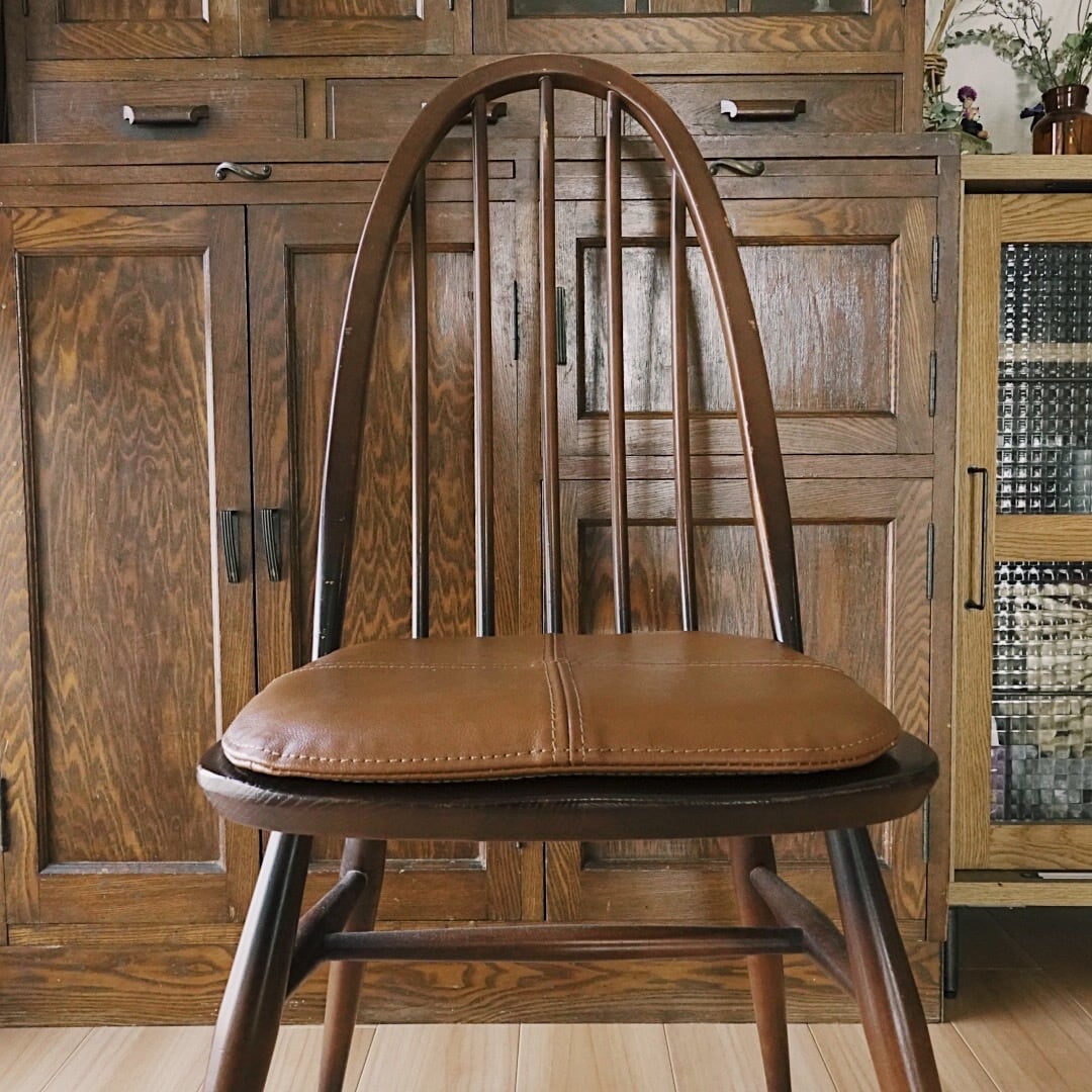アーコール　チェア用クッション　　　　　4つセット　美品 ERCOL Vintage Leather Chair Pad（アーコール チェアパッド