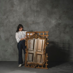 ミラー/フレンチミラー/アンティークミラー/石膏/フランス家具/店舗什器/撮影アイテム/スタジオ