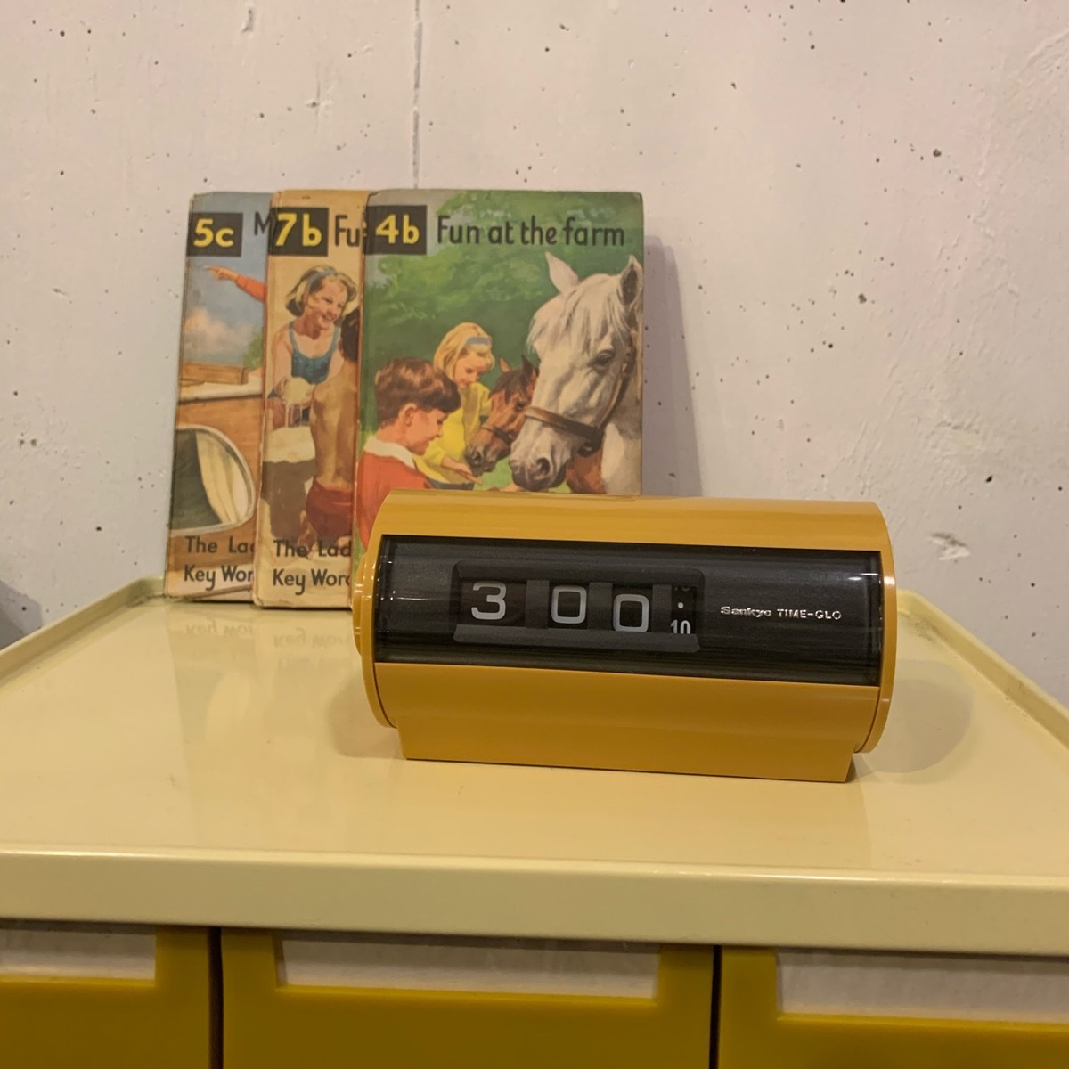 SANKYO DIGITAL CLOCK レトロ ドラム式時計 昭和レトロ モダン ミッド 