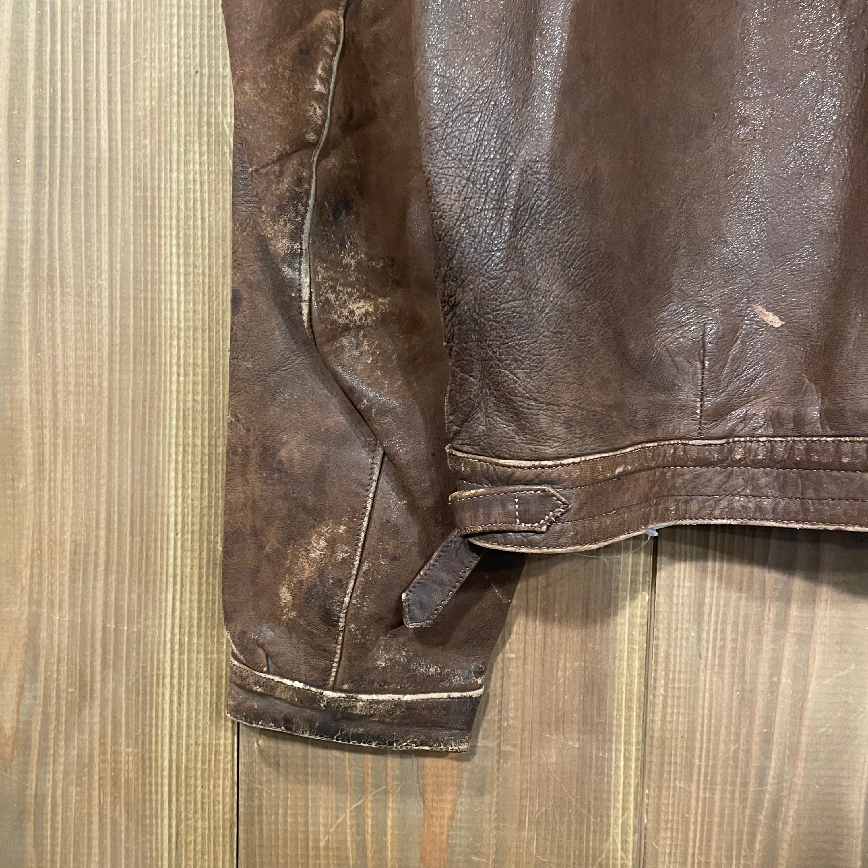 40s French motorcycle レザージャケット モーターサイクル