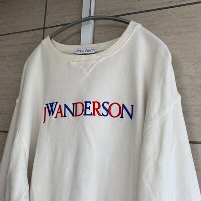 JW ANDERSON ジェイダブリューアンダーソン 刺繍スウェット L ホワイト