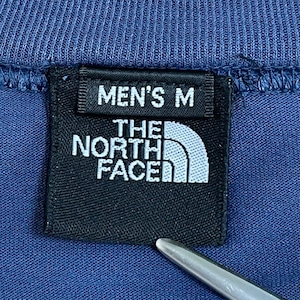 【THE NORTH FACE】90s 日本製 ボックスロゴ プリント Tシャツ シングルステッチ バッグロゴ ハーフドーム M ネイビー アウトドア ノースフェイス 半袖 夏物 US古着