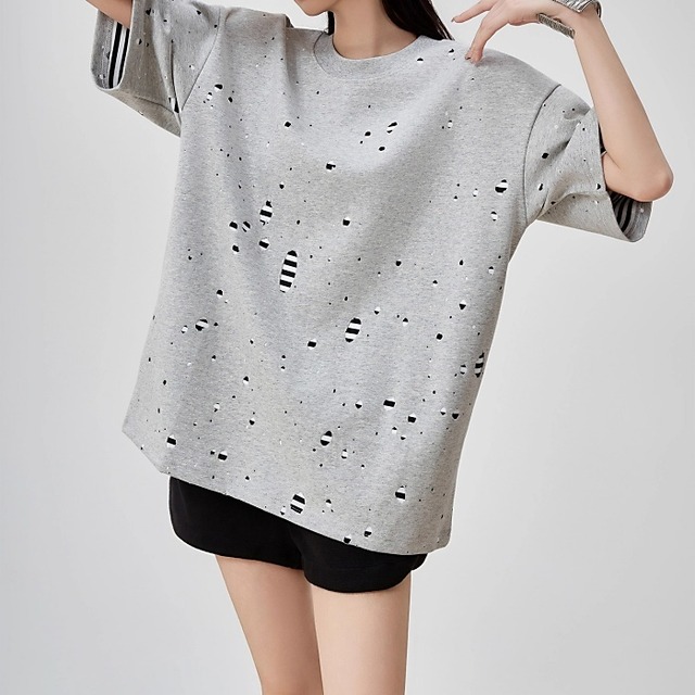 ホーリーストライプルーズＴシャツ［S-XL］