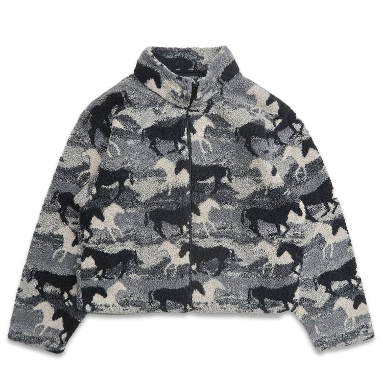 古着 USA製 BLACK DIAMOND アニマル柄 馬 フリース ジャケット