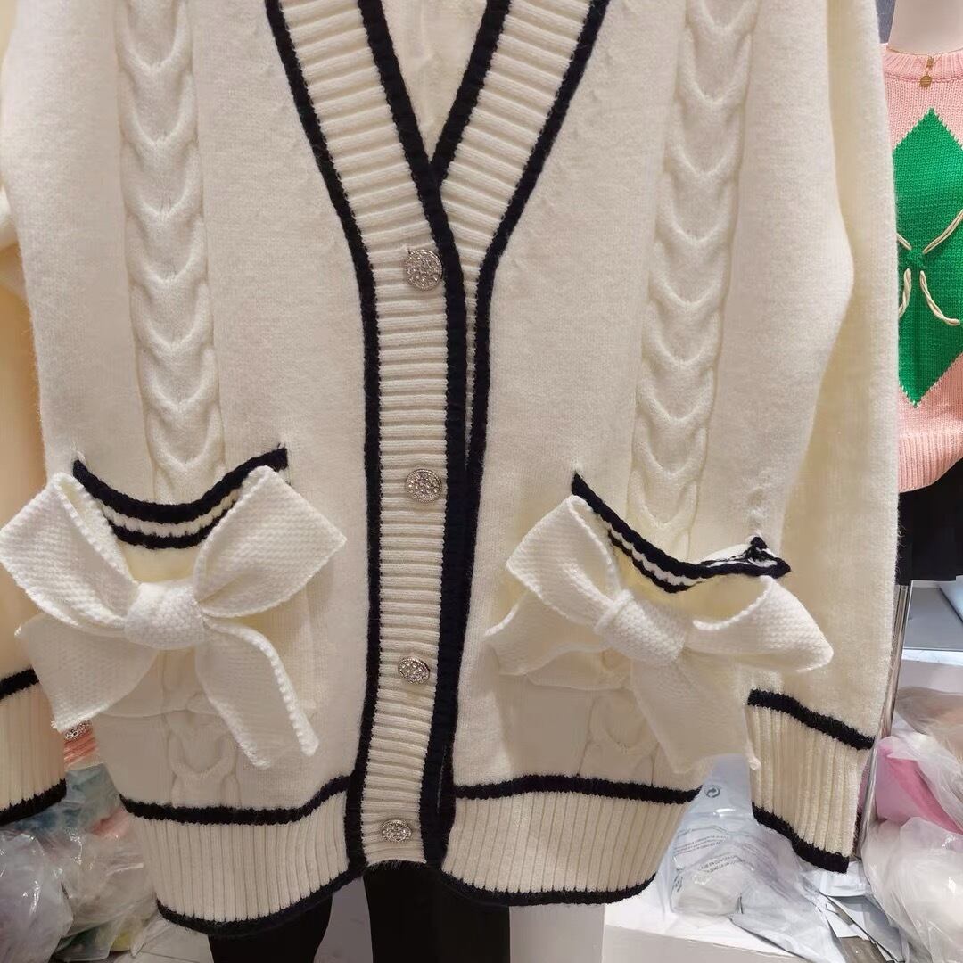 2カラー】ピンク 白 リボン カーディガン | LOVEYsmileSHOP 2カラー】ピンク 白 リボン カーディガン | LOVEYsmileSHOP