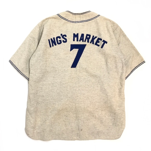 【USED】50s Vintage ベースボールシャツ 半袖 グレー