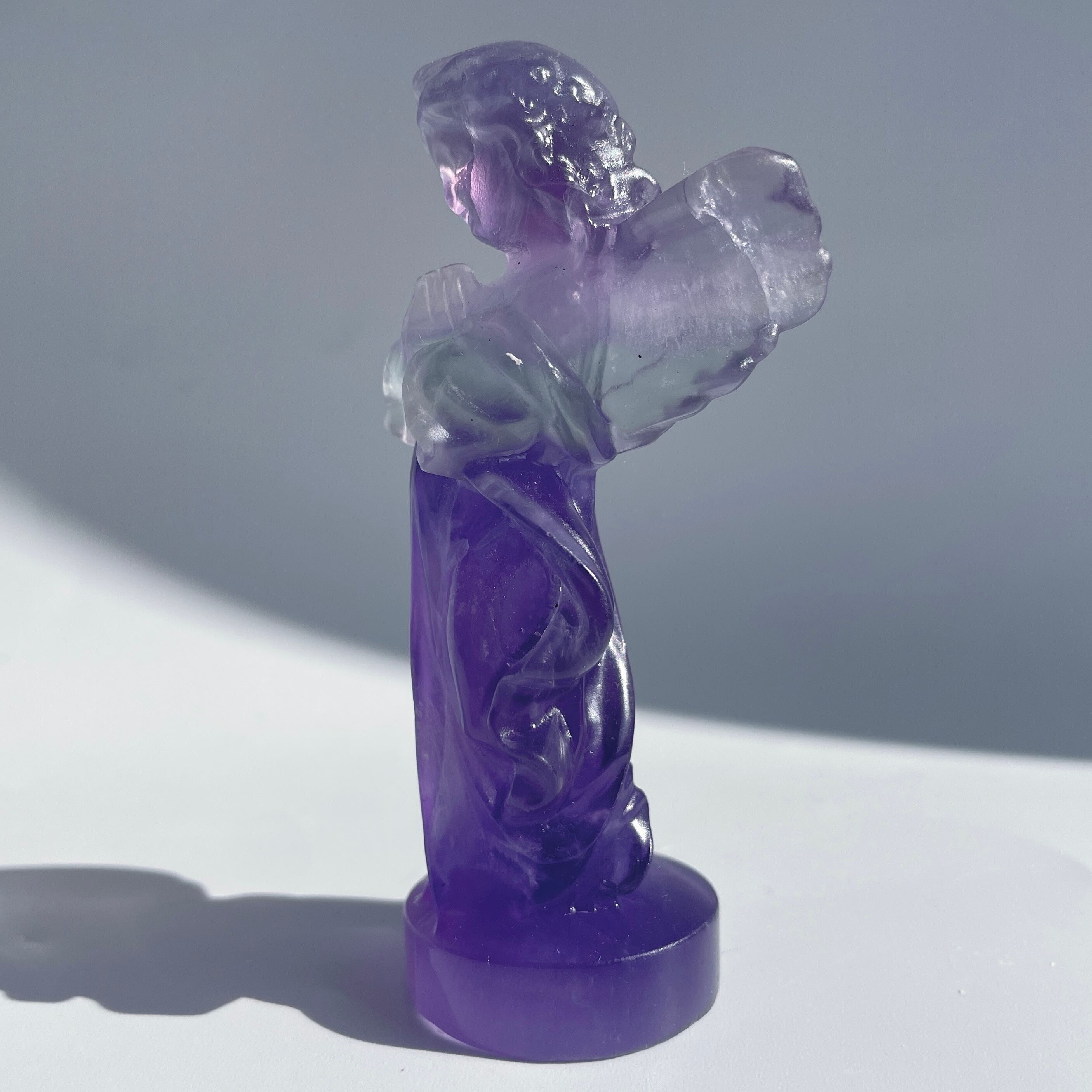 ブルーパープルフローライトのスイートエンジェル31◇ Fluorite Angel