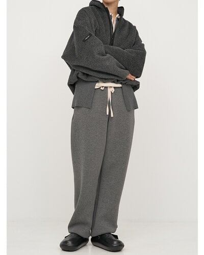 【YENN】[Y254-41126] SHAGGY HALF ZIP JK