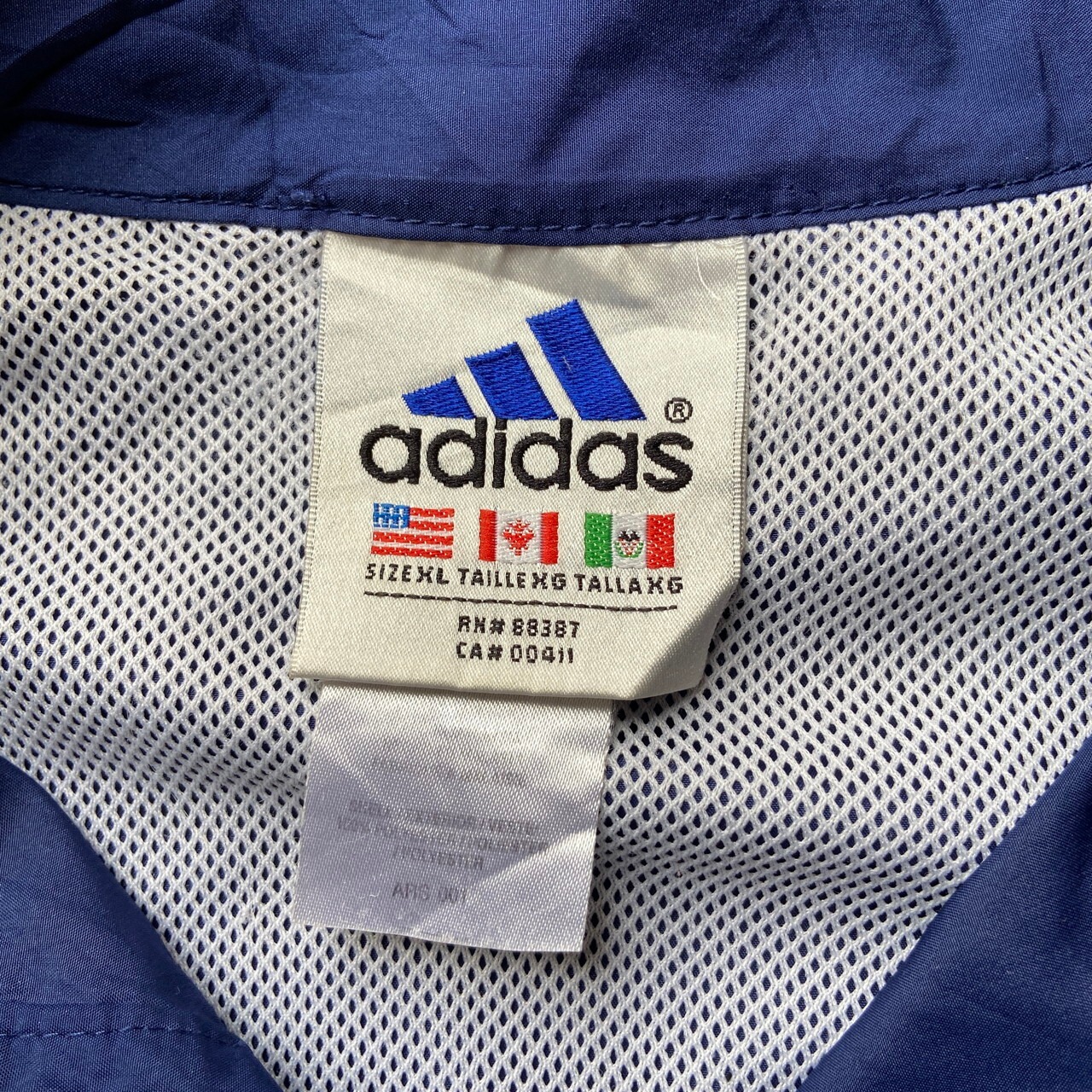 90年代 adidas アディダス ポリエステル プルオーバージャケット 