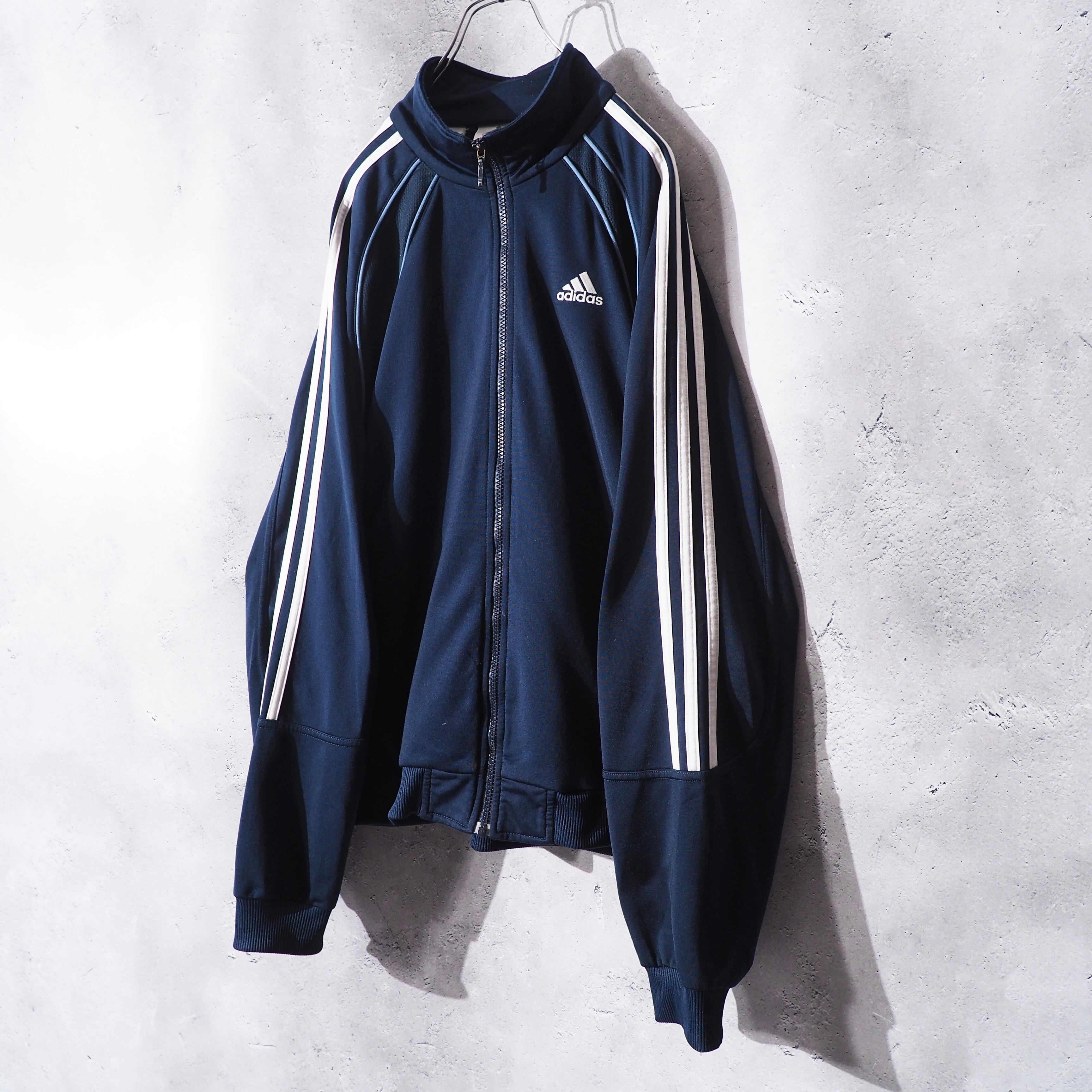 2000s " adidas " Odd Three Line Design Over Silhouette Track Jacket