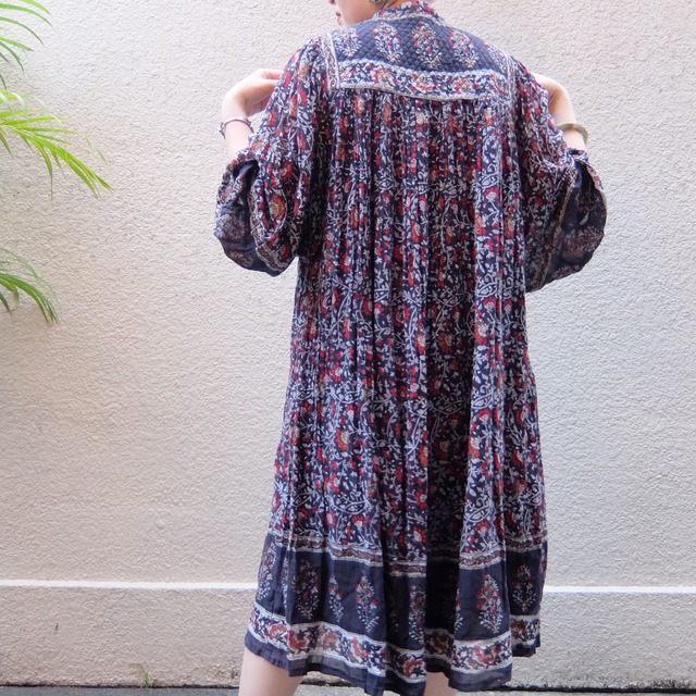 Vintage indian cotton dress／ヴィンテージ インド綿 ドレス | BIG 