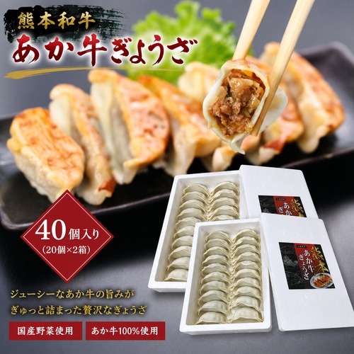 熊本和牛あか牛ぎょうざ（20個×2箱）