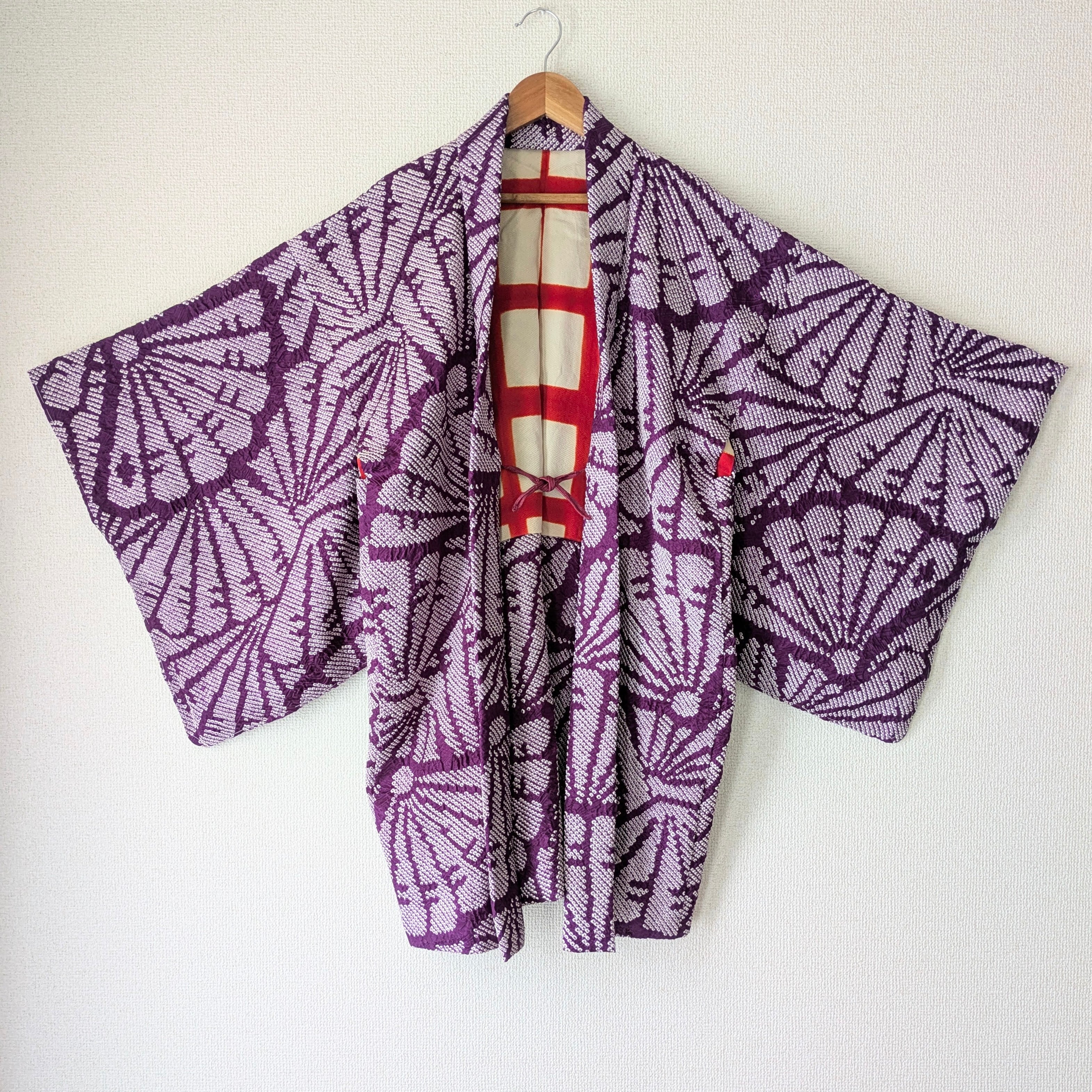 大正浪漫アンティーク＊紫に蝶が舞い飛ぶ着物とだらりの帯＊シックなセット 大正浪漫アンティーク＊紫に蝶が舞い飛ぶ着物とだらりの帯＊