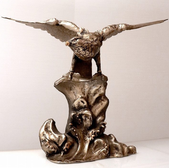 金属製・鷲・鷹・鳶・置物・No.170804-01・梱包サイズ180 | リサイクル