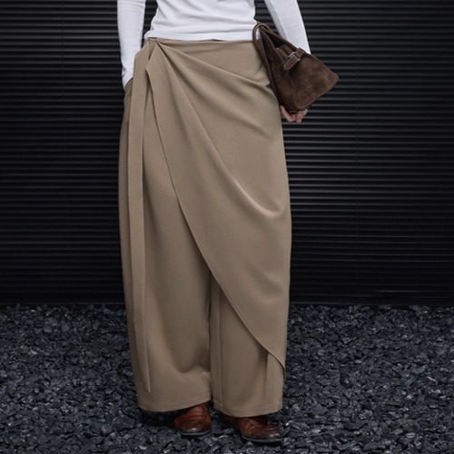 ラップデザインワイドレッグパンツ ・20074