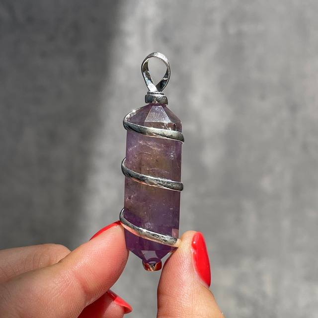 ペンダントトップ【ブラジル産 アメトリン DT】アクセサリー（合金）鉱物 天然石 パワーストーン